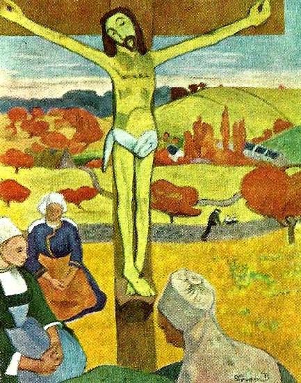 Paul Gauguin den gule kristus oil painting picture